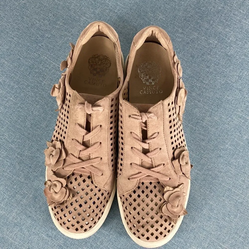 Vince Camuto VC Brellia Leather pale pink sneakers size 10 M
